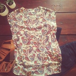 Paisley Cross front Blouse